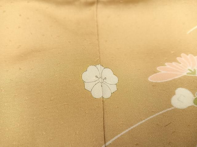 平和屋着物●創業460年・千總　訪問着　駒刺繍　草花文　金彩　高島屋扱い　正絹　逸品　AAAW1858ph 平和屋着物○創業460年・千總 訪問着 駒刺繍 草花文 金彩 高島屋扱い