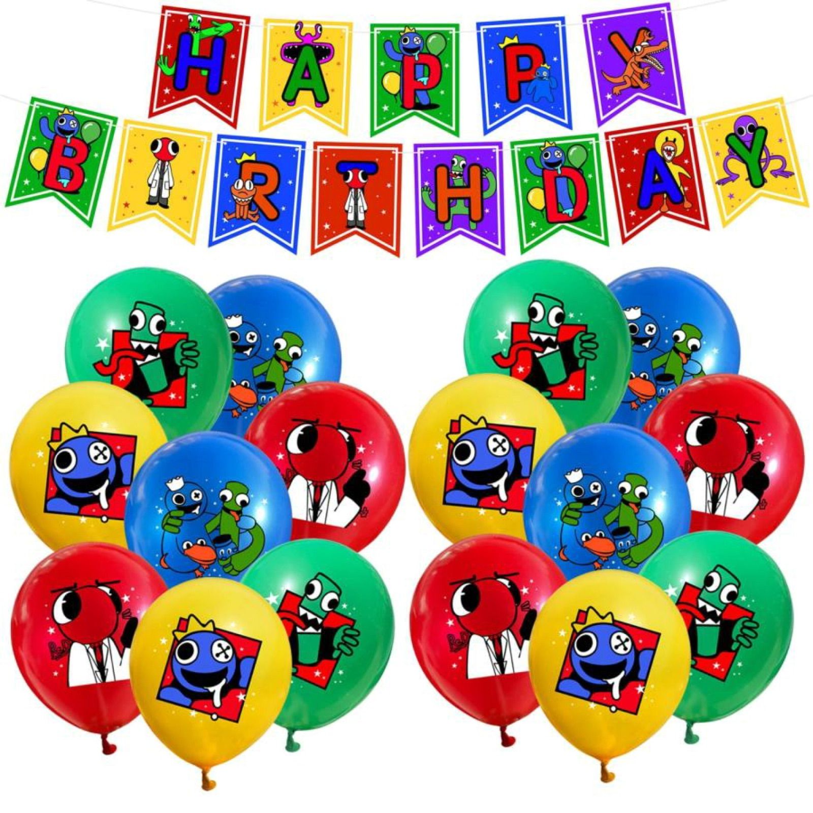 レインボーフレンズC誕生日パーティー飾りガーランド風船サプライス子供バルーンs