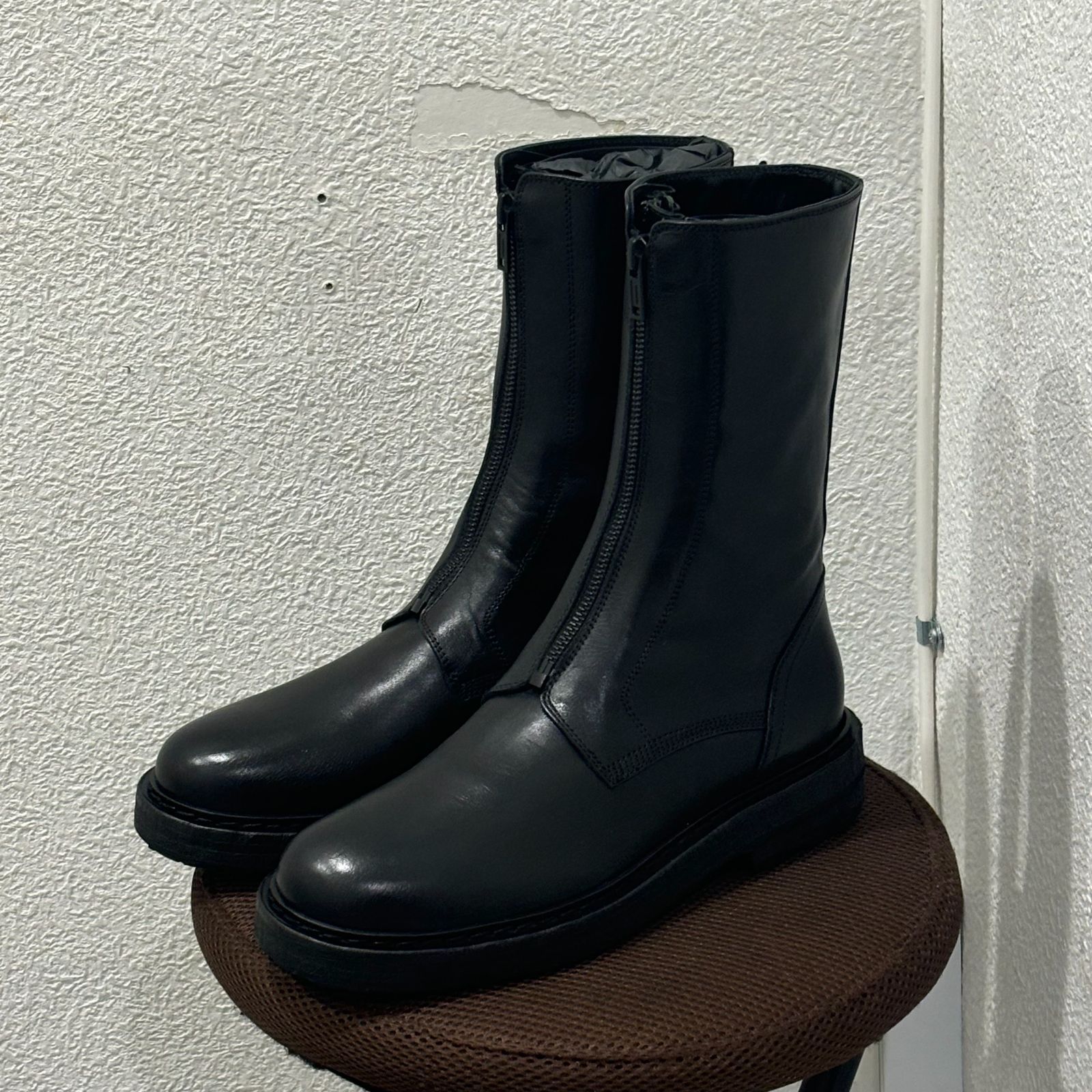 Ann Demeulemeester アンドゥムルメステール　 Willy Boots フロントジップアンクルブーツ 37.5 【表参道t】