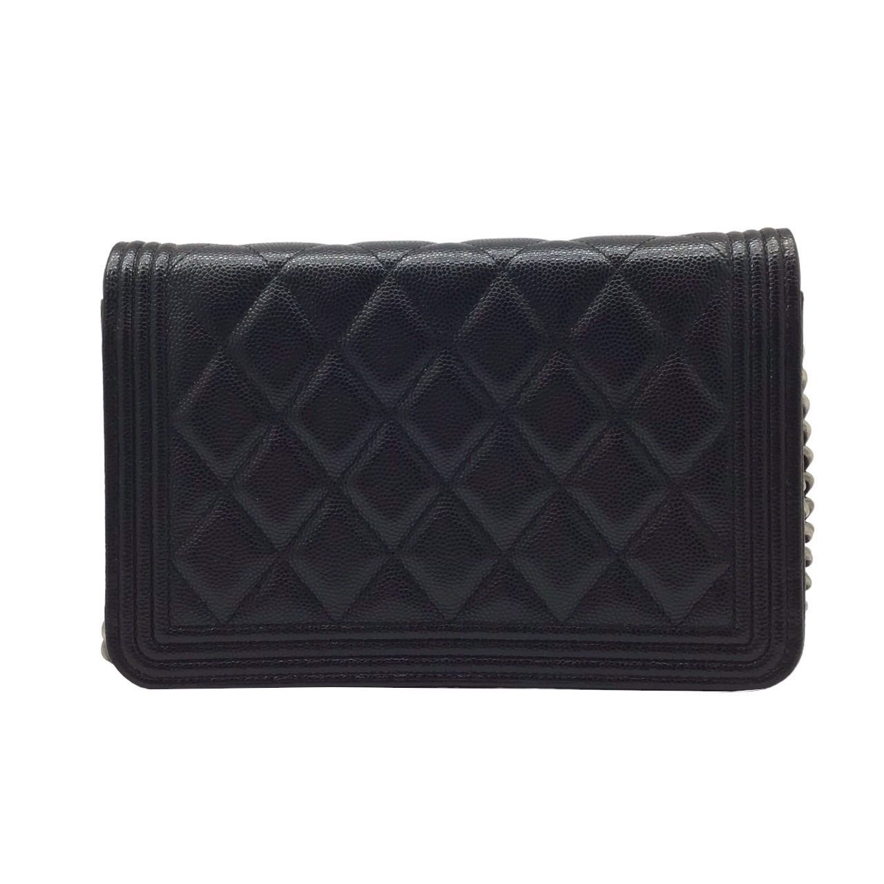 CHANEL シャネル ボーイシャネル チェーンウォレット キャビアスキン 