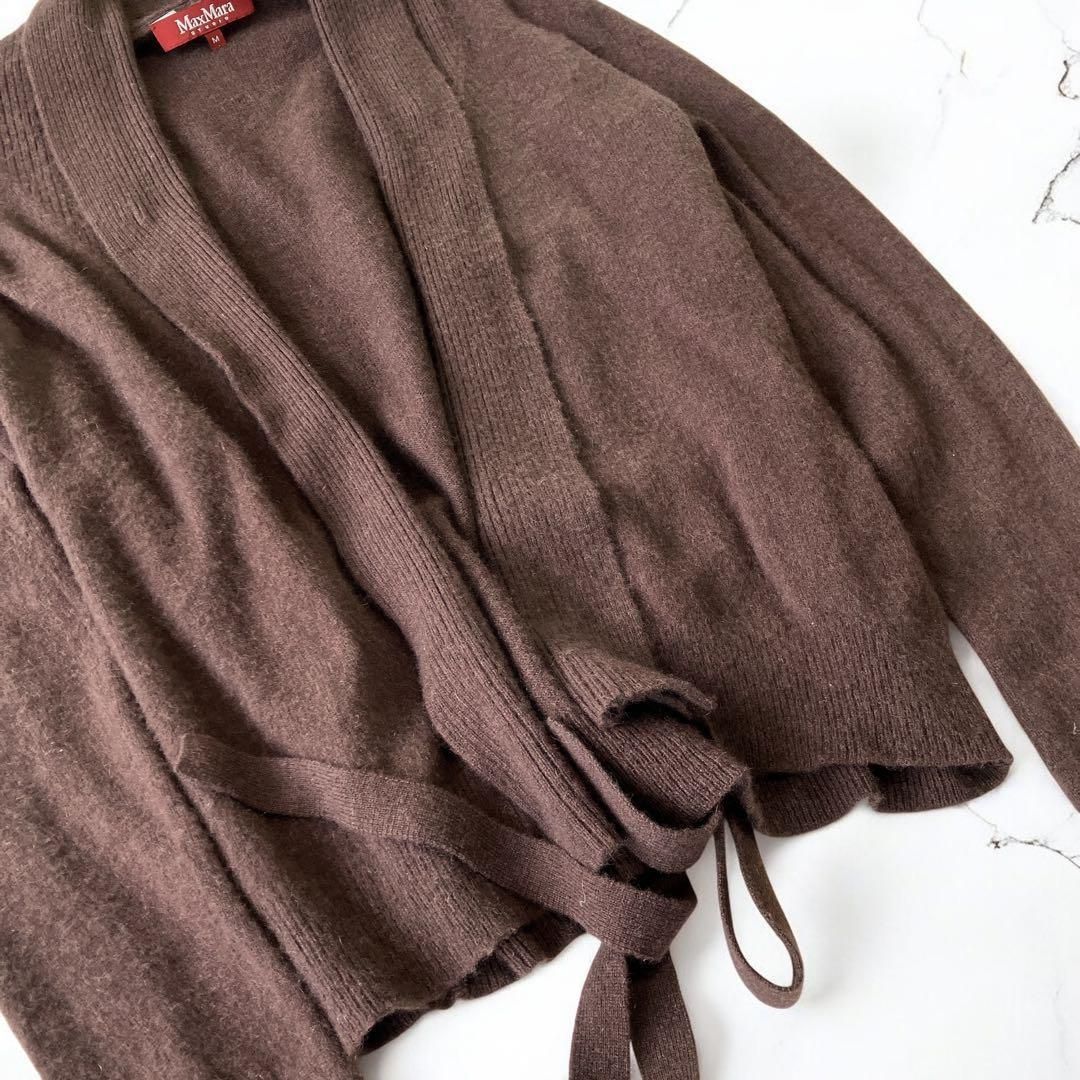 MaxMara マックスマーラ カシミヤ ベルトカーディガン ニットM 女性