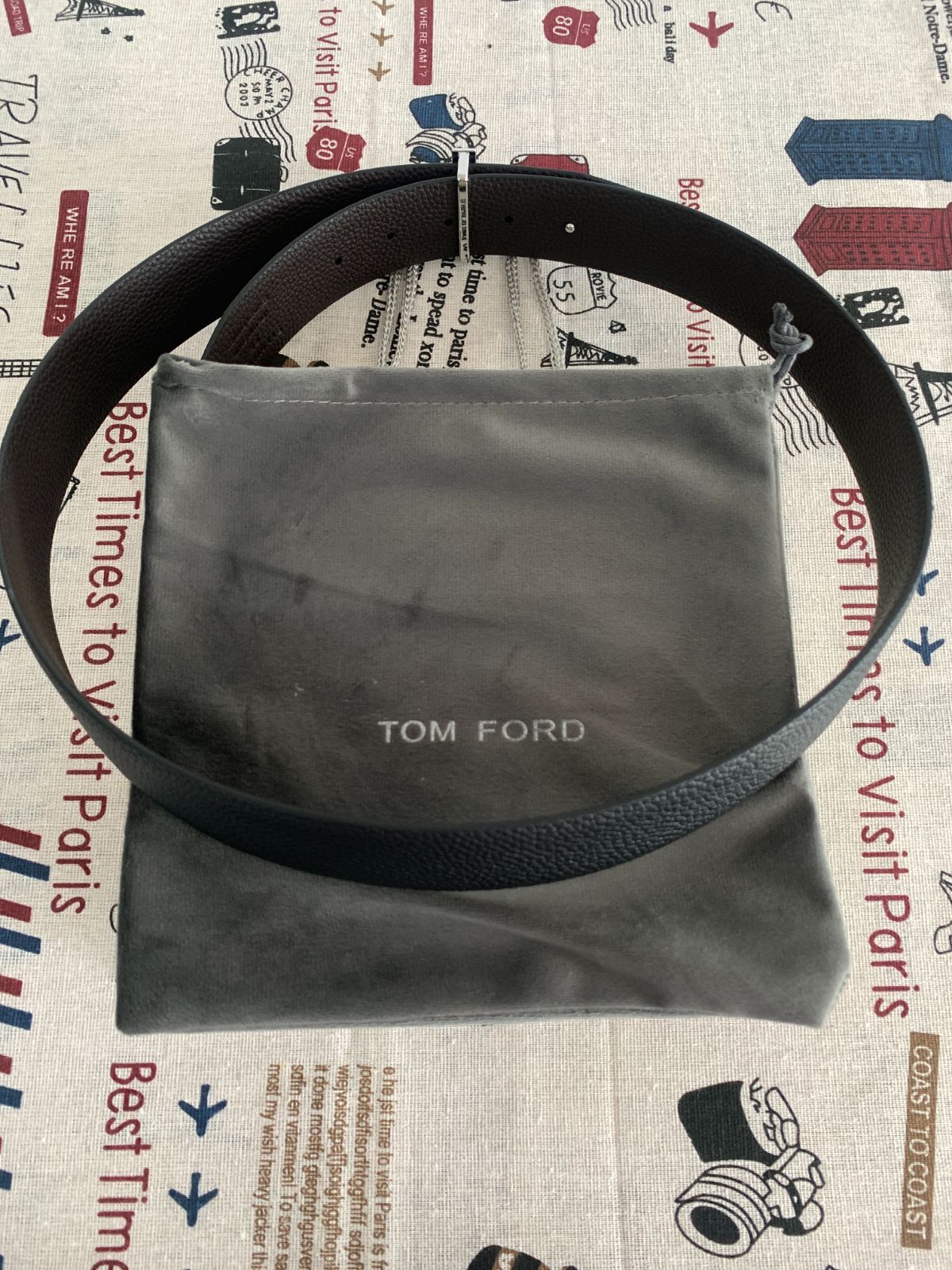 メンズ TOM FORD ベルト リバーシブル 95サイズ 4.0幅【箱付き】 希少】メンズ TOM FORD ベルト リバーシブル 4.0幅【箱付き