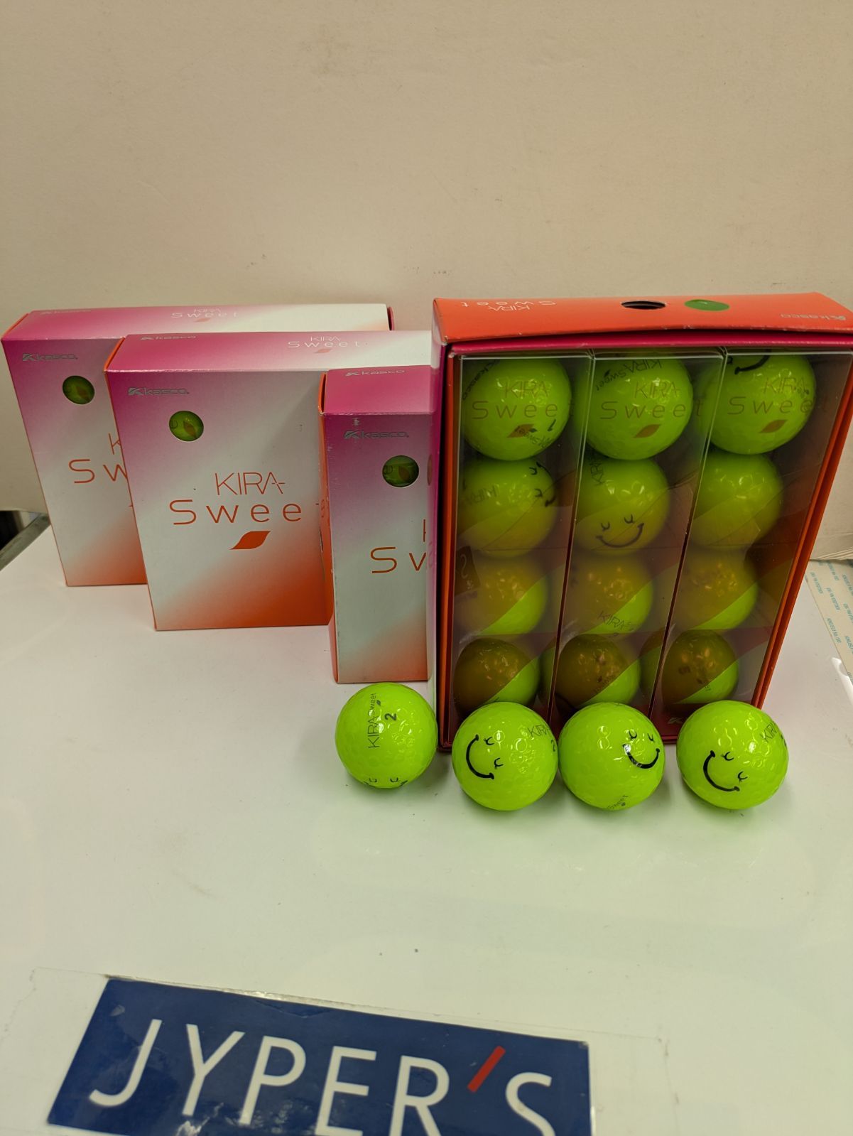 Ld 大大大 品!!! レディース kasco キャスコ KIRA Sweet キラ スウィート レディス ライム ゴルフボール 3ダース 葛西店