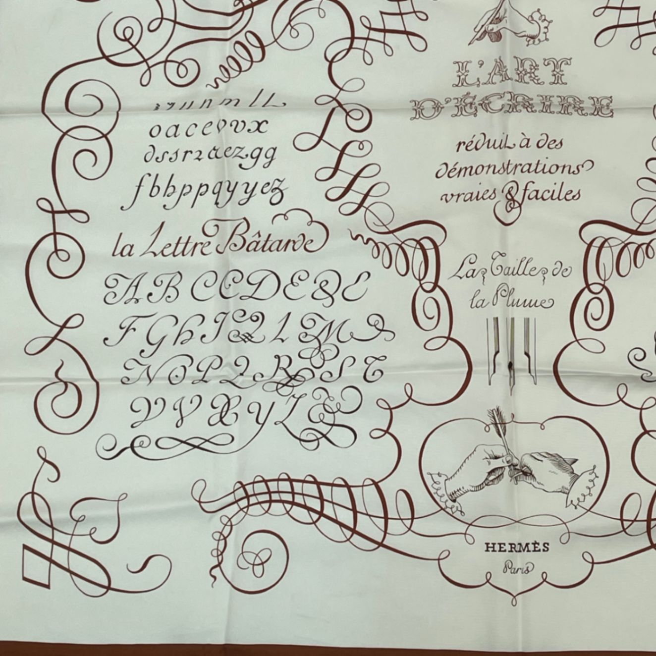 HERMES カレ90 書の芸術 L'ART D'ECRIRE 楽天市場】エルメス カレ90 LART DECRIRE 書の芸術 スカーフ