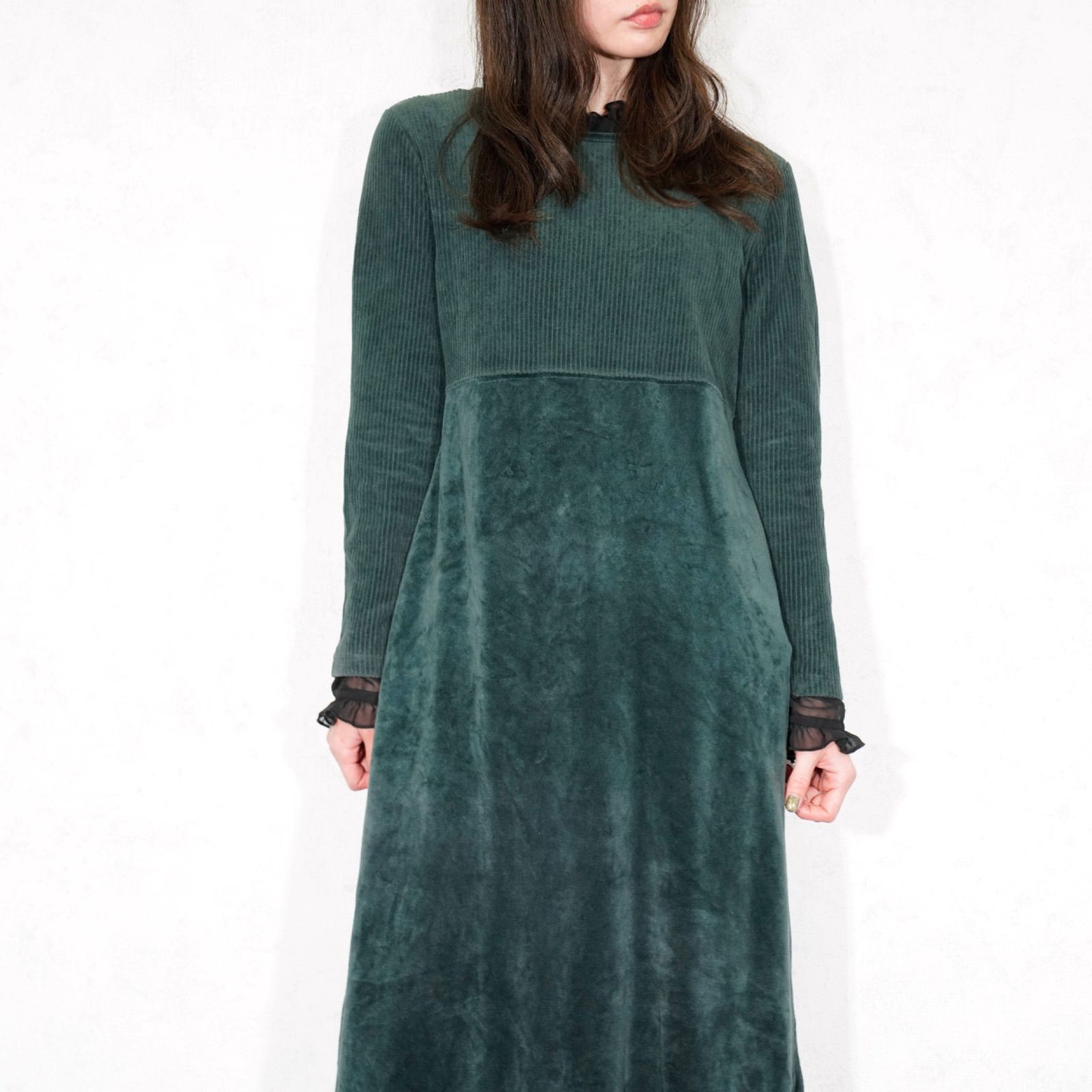 ONE PIECE|アメリカ古着エディバウアーデザインベロアワンピース