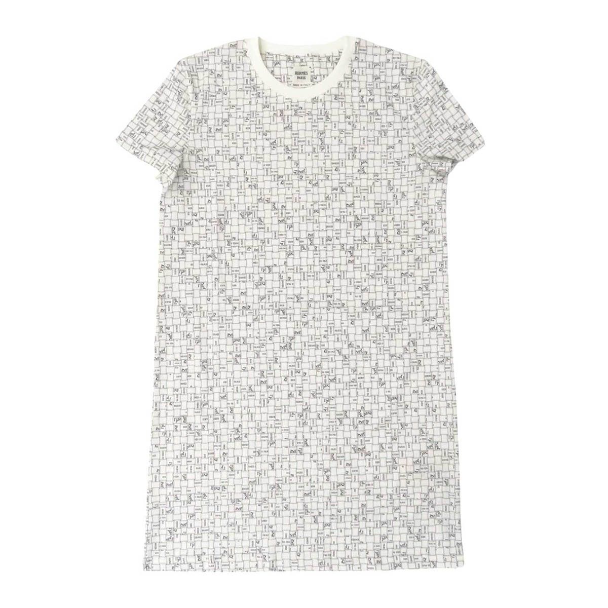 エルメス ボルデュック チェック ワンピース レディース ホワイト  