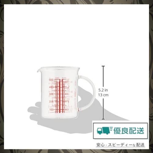 人気商品】耐熱ガラス 計量カップ メジャーカップ iwaki(イワキ) 500ml 把手付き BTMC500T-R - メルカリ