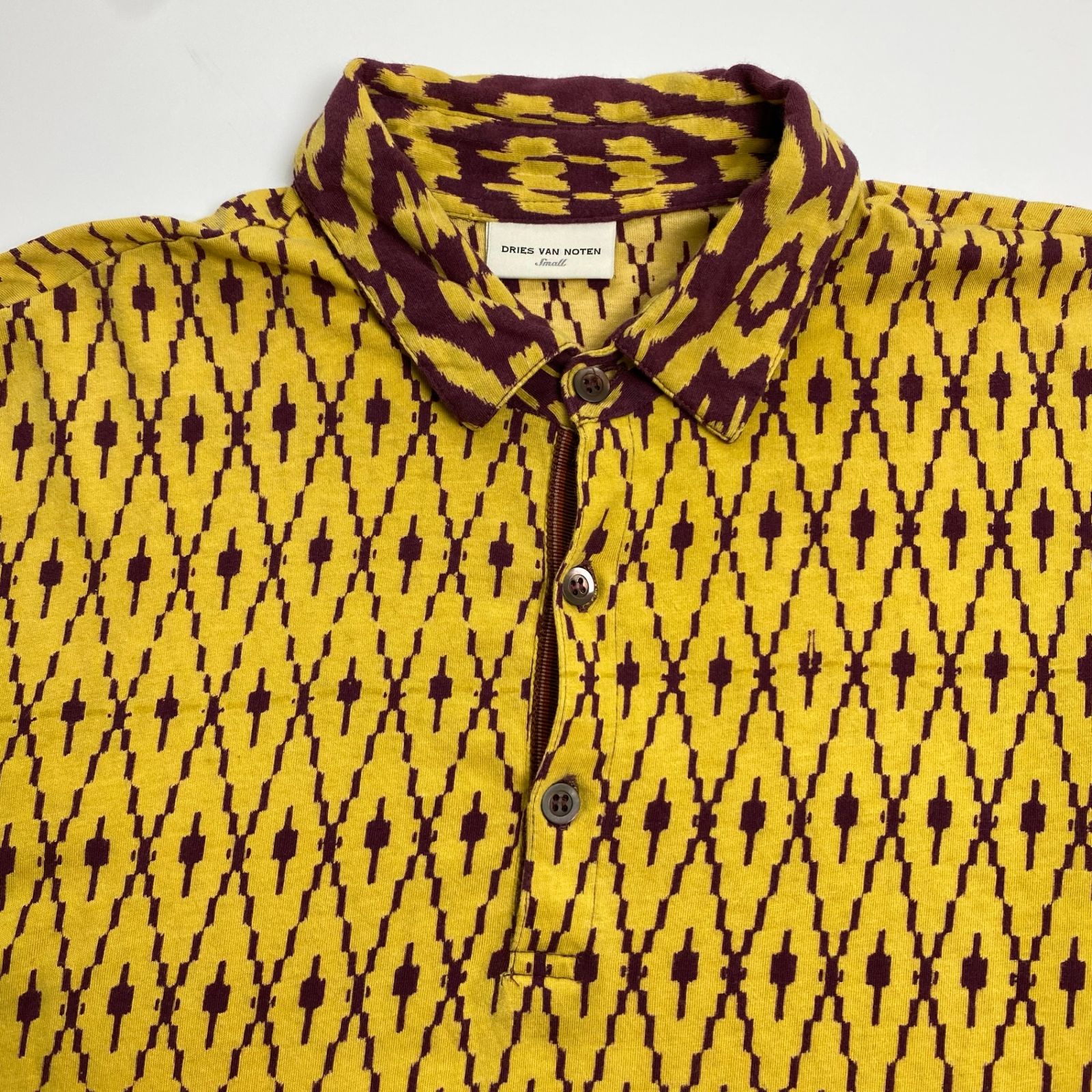 Dries Van Noten 総柄ポロシャツ size M 10SS DRIES VAN NOTEN ドリスヴァンノッテン / 総柄 コットン