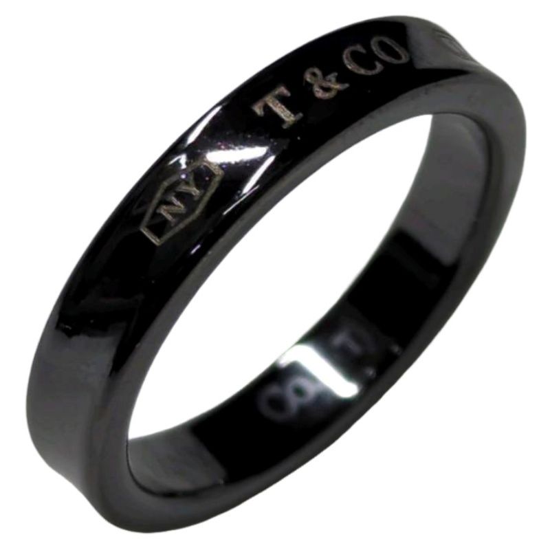 Tiffany & Co. ブラックチタンリング 16号 TIFFANY＆Co