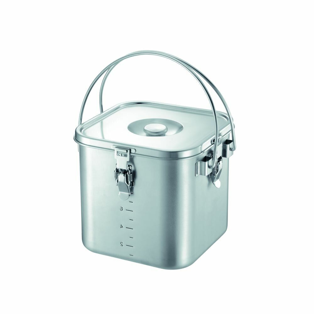 本間製作所 KO 19-0電磁調理器対応角型給食缶 目盛付 20cm 7.0L 1点