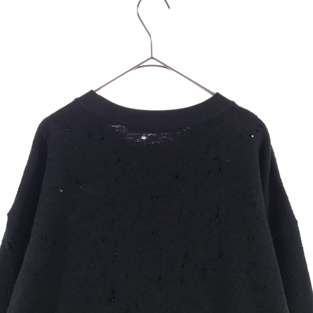 JOHNLAWRENCESULLIVAN 5A002-0420-30 DAMAGED SWEAT ZIPPED PULLOVER