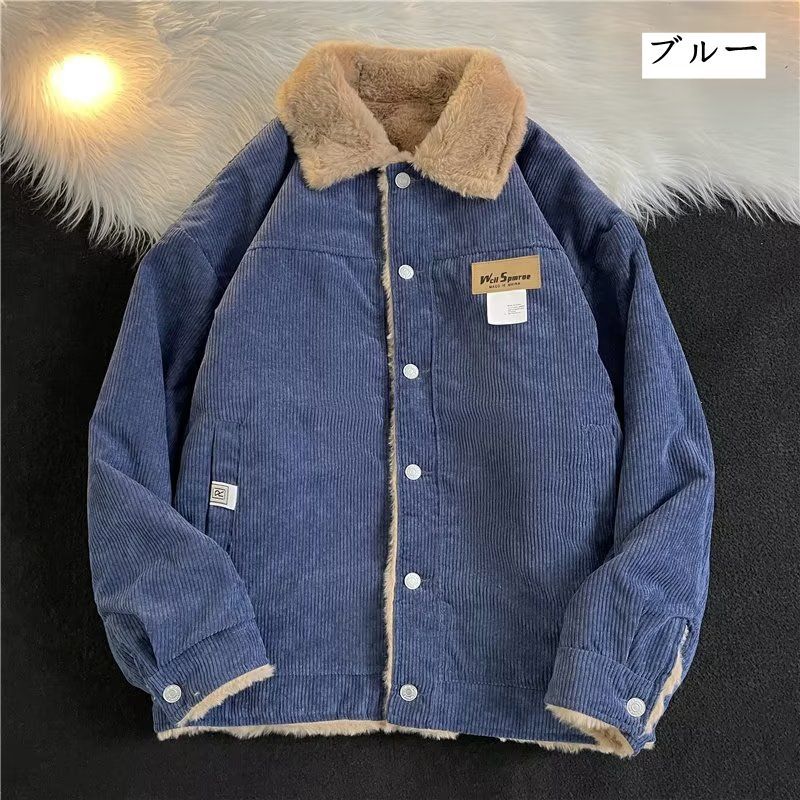 コーデュロイジャケット メンズ ジャケット コーデュロイ ショート コート アウター 大人 防風 防寒 秋服 冬 冬服 カジュアル あったか おしゃれ 通学 男女兼用 xinhengc13