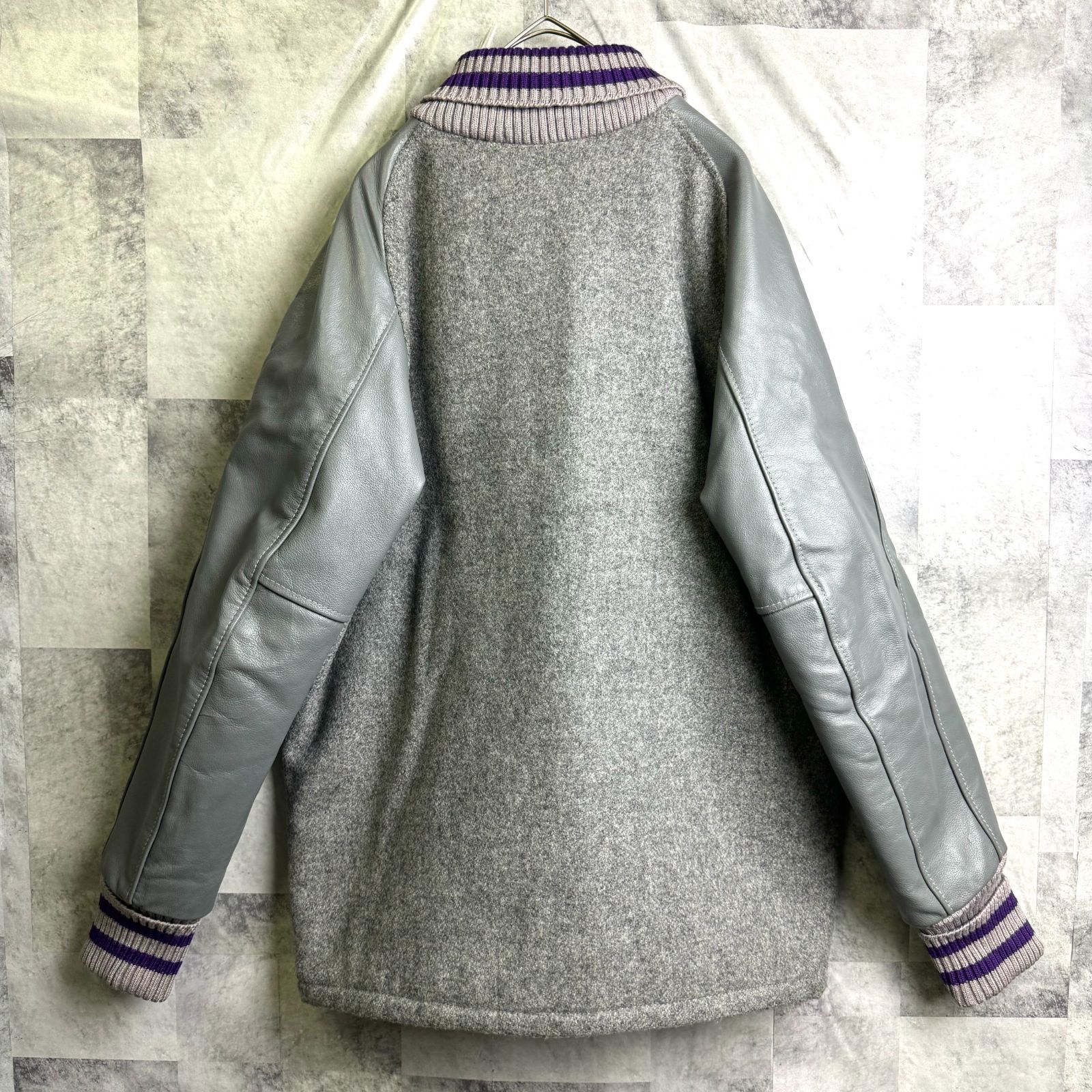 USA製 SKOOKUM スクーカム アワードジャケット 袖レザー スタジャン