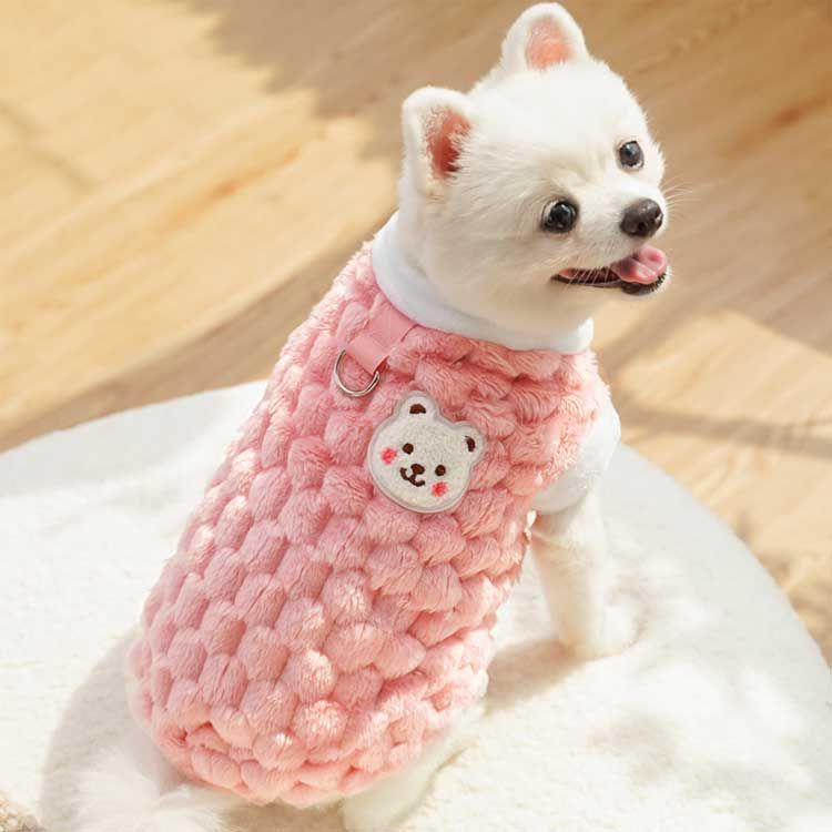 おすすめネット 犬の服 犬 防寒 あったか ボア もこもこ ふわふわ ベスト 暖かい 犬服・アクセサリー