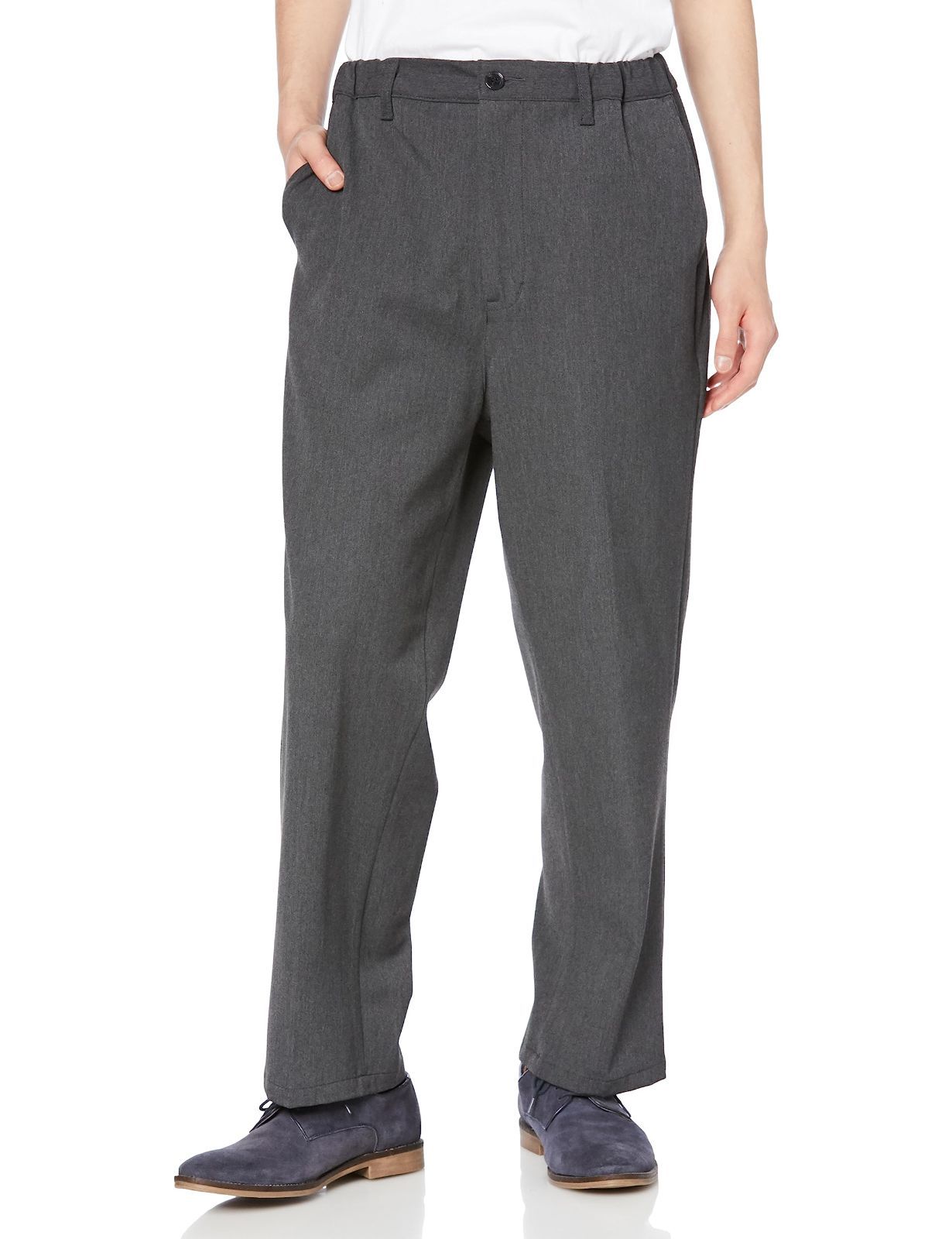 M_グレー ジョンブル アウトラストワイドイージーパンツ21683232M