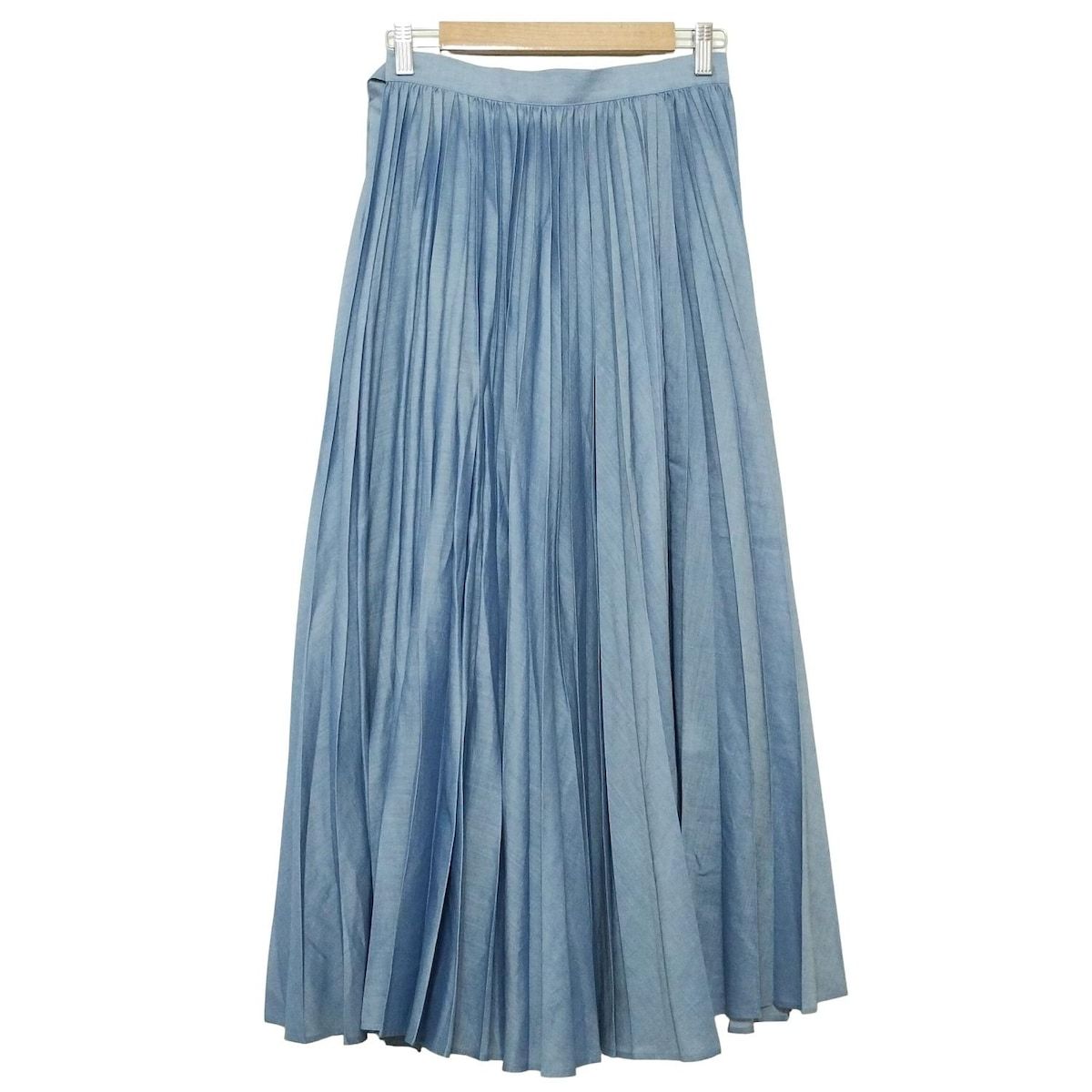 ebure エブール ロングスカート サイズ36 S レディース - ブルーグレー プリーツ