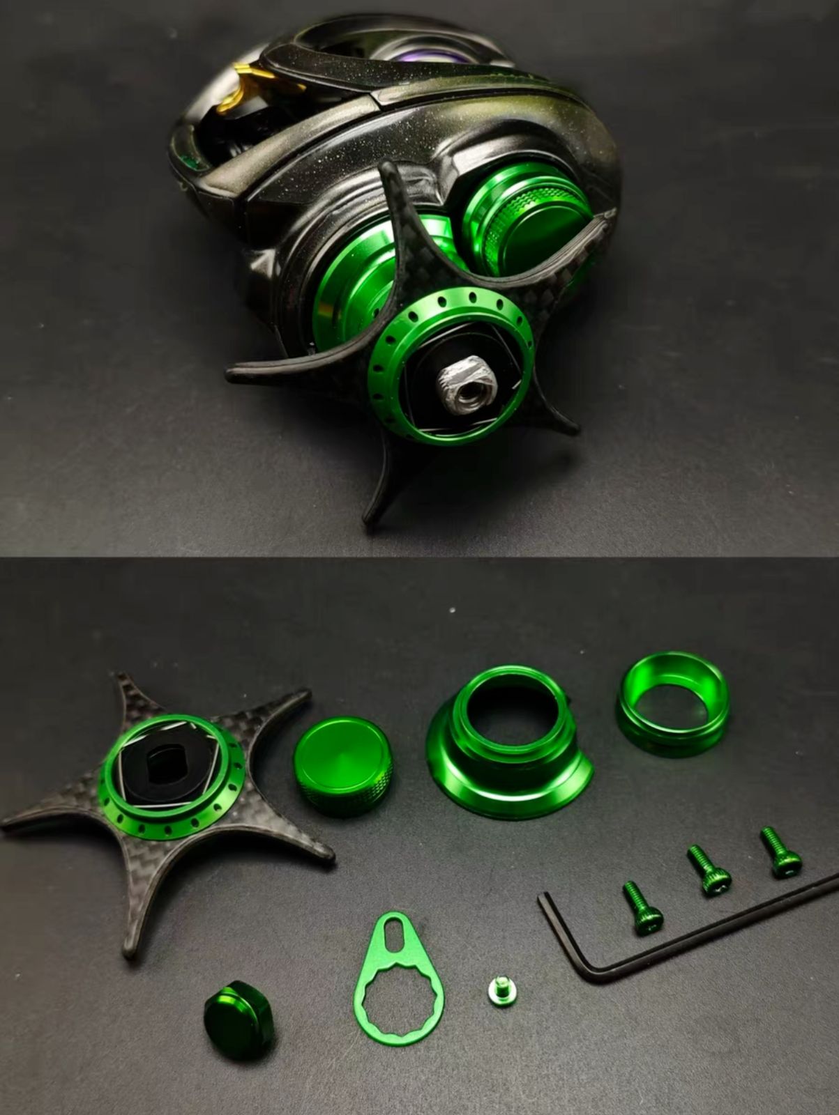 DAIWA汎用 軽量カーボン×アルミ オフセットスタードラグ スクエア