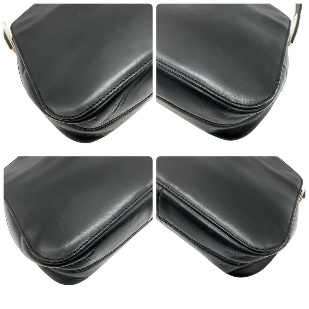 良品 1990 MAURO GOVERNA ワンショルダーバッグ レザー 黒 良品 1990 MAURO GOVERNA ワンショルダーバッグ レザー 黒