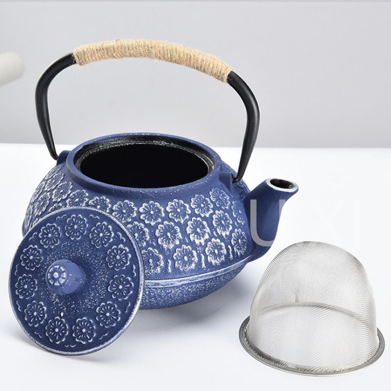 鋳鉄急須 古風鉄瓶 鉄分補給 提梁壺 茶壺 水壷 煮茶壷YEDA349 中国古