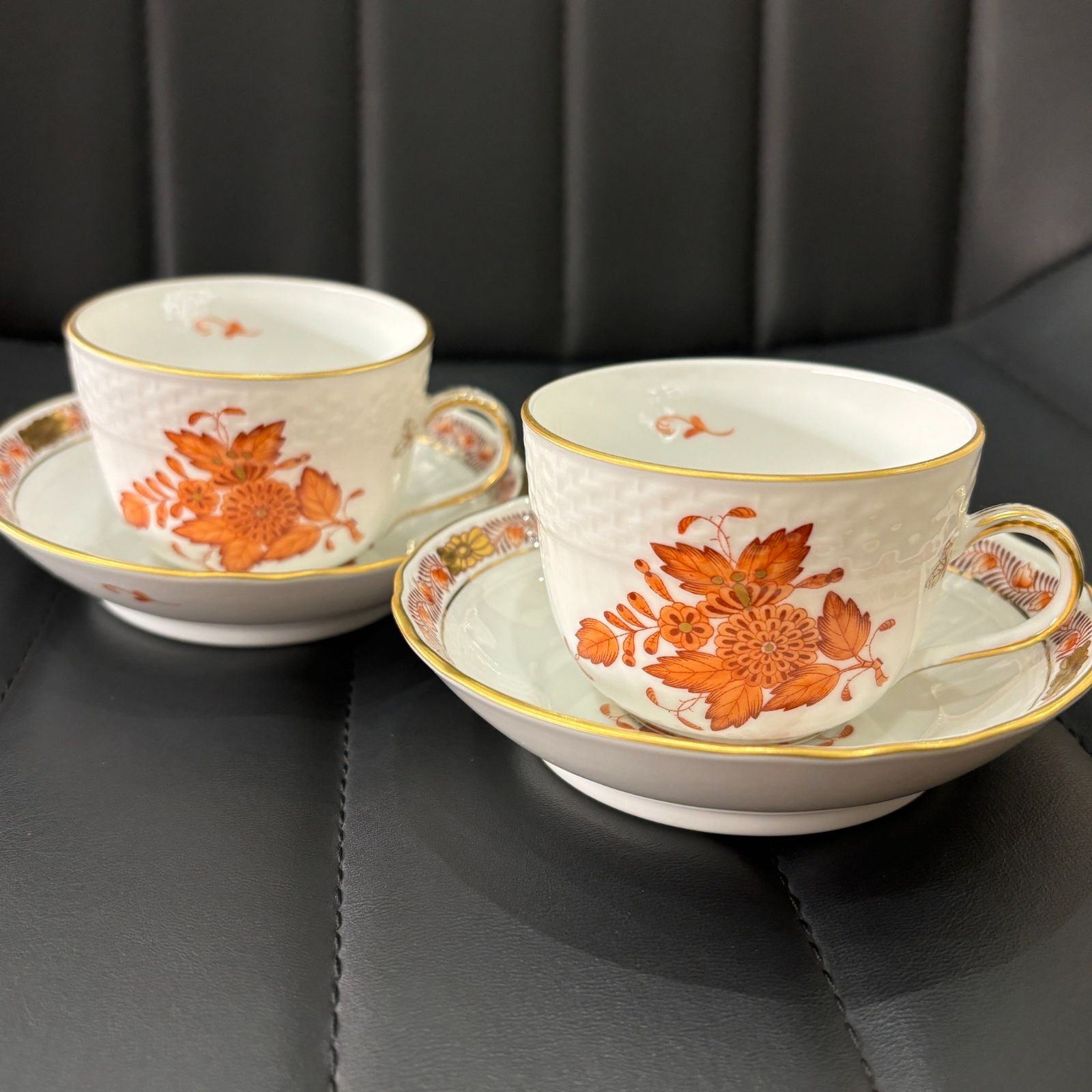 ΩNA2693 大人気！HEREND ヘレンド アポニーオレンジ カップ＆ソーサー