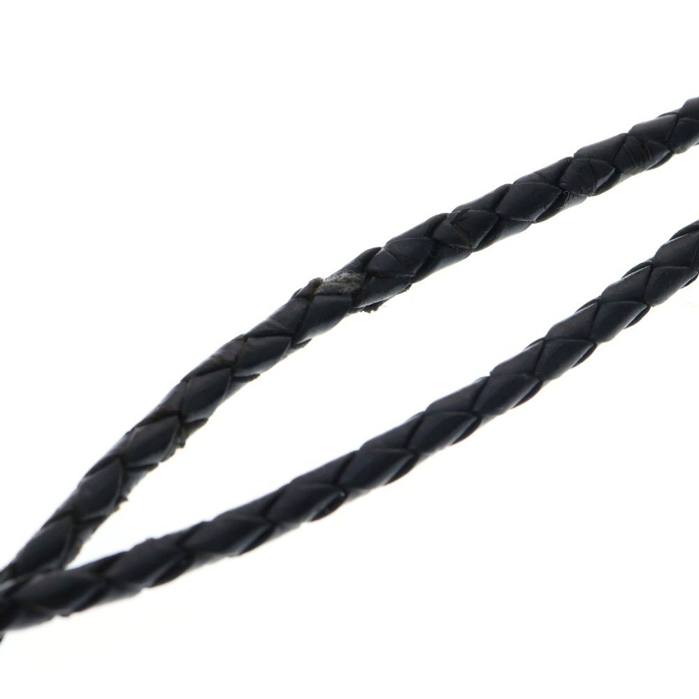  CHROME HEARTS クロムハーツ BOLOTIE OVALTINY タイニークラシックループタイ レザーネックレス ブラック ネックレス アクセサリー