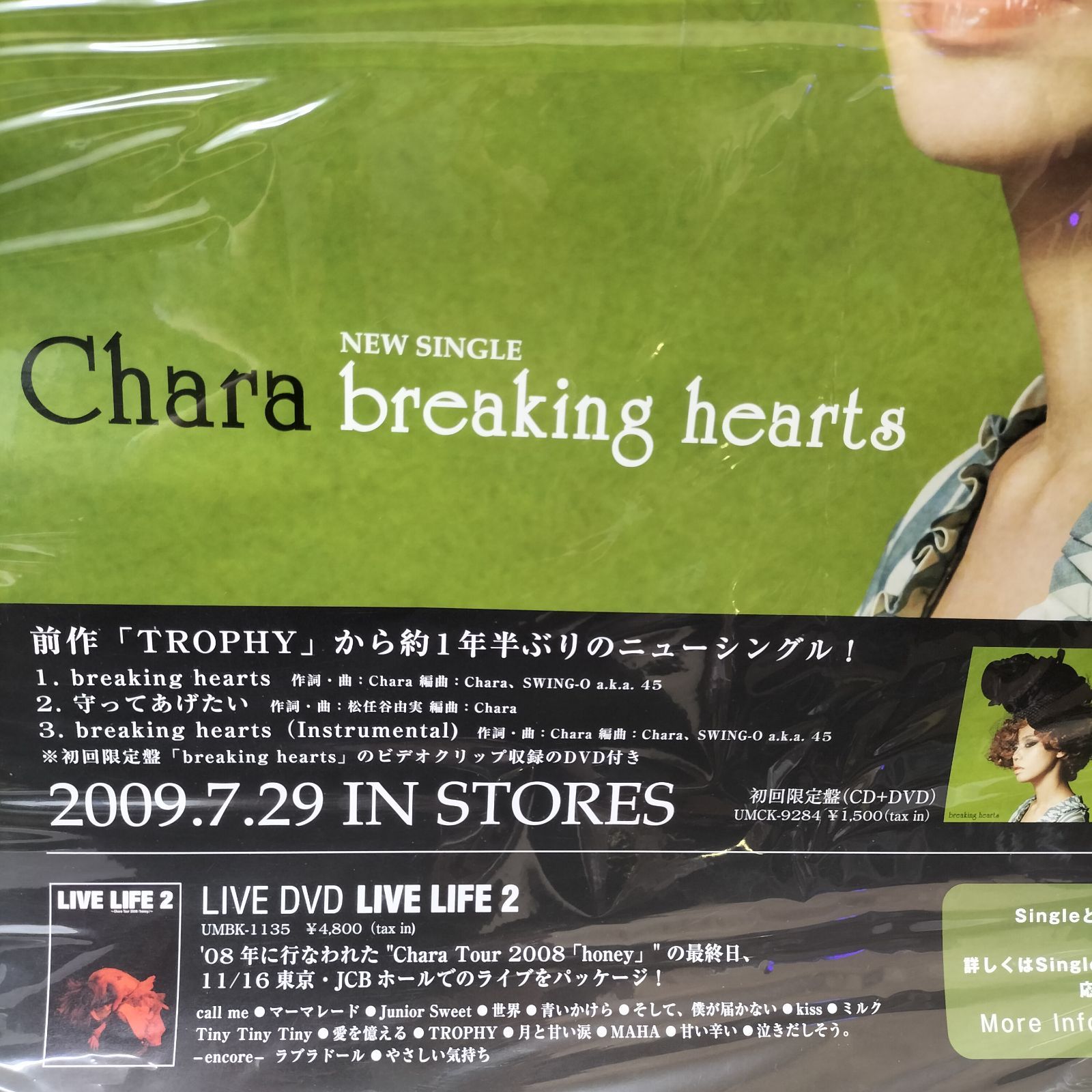 非売品☆CDポスター】CHARA 2009年 シングル 未使用非売品ポスター