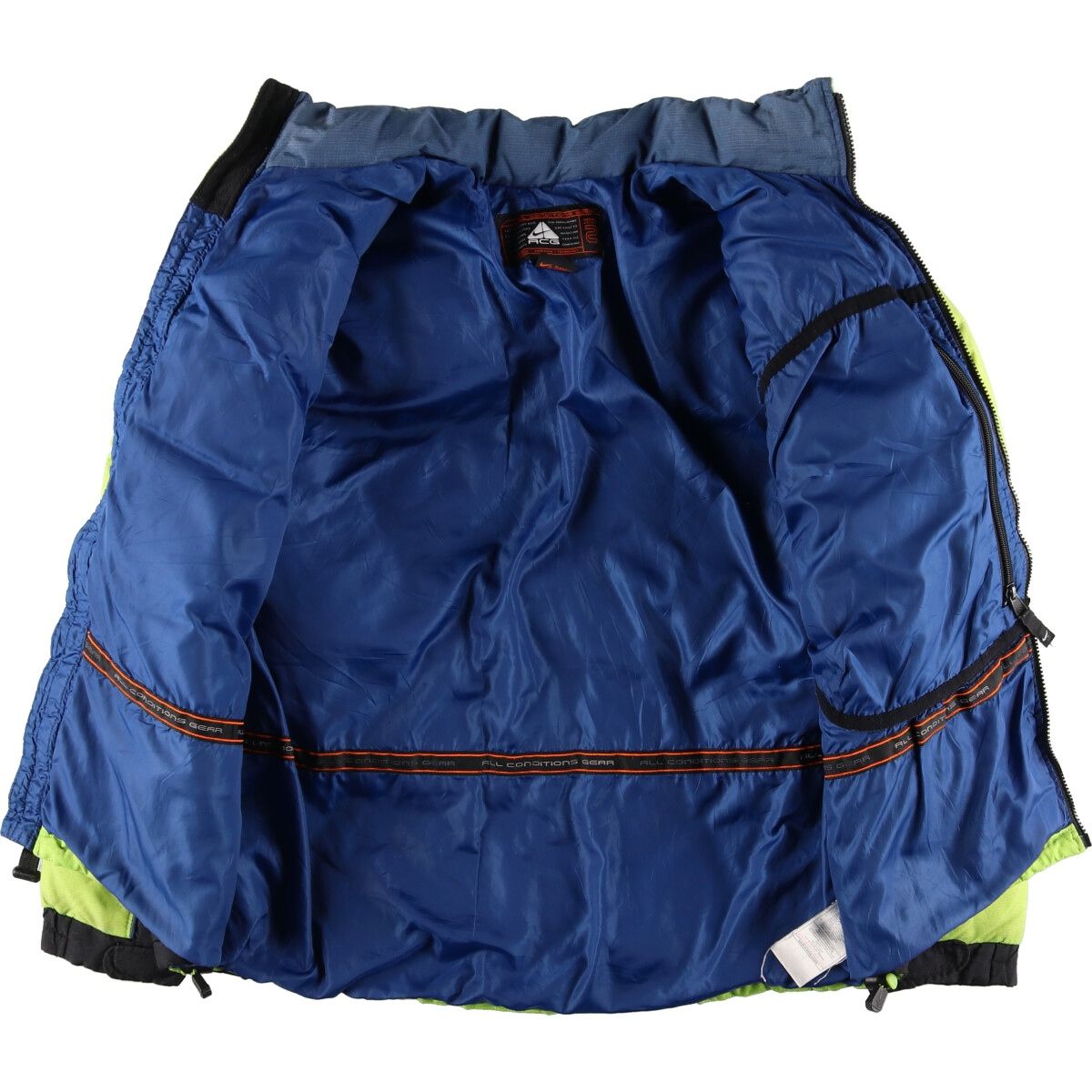 古着 90年代 ナイキ NIKE ACG 初期小文字タグ ネオンカラー ダウン 