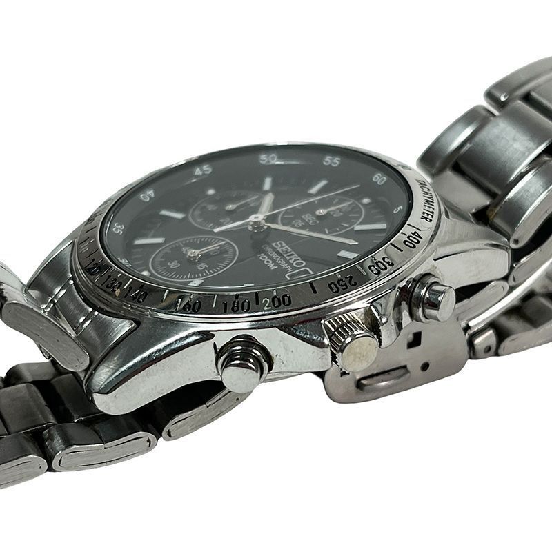 稼働品　SEIKO クロノグラフ 腕時計 SEIKO セイコー 腕時計 クォーツ メンズ クロノグラフ ステンレス