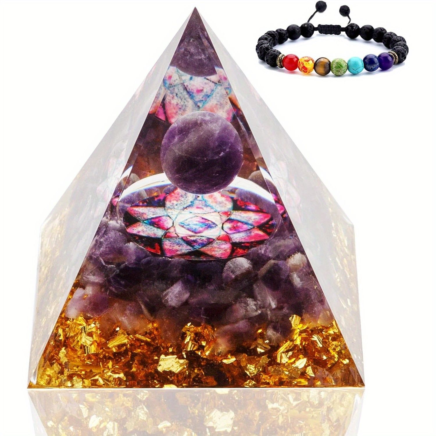 オルゴナイト5点 楽天市場】オルゴナイト カラフルストーン 源丸 エネルギー 発生 金箔