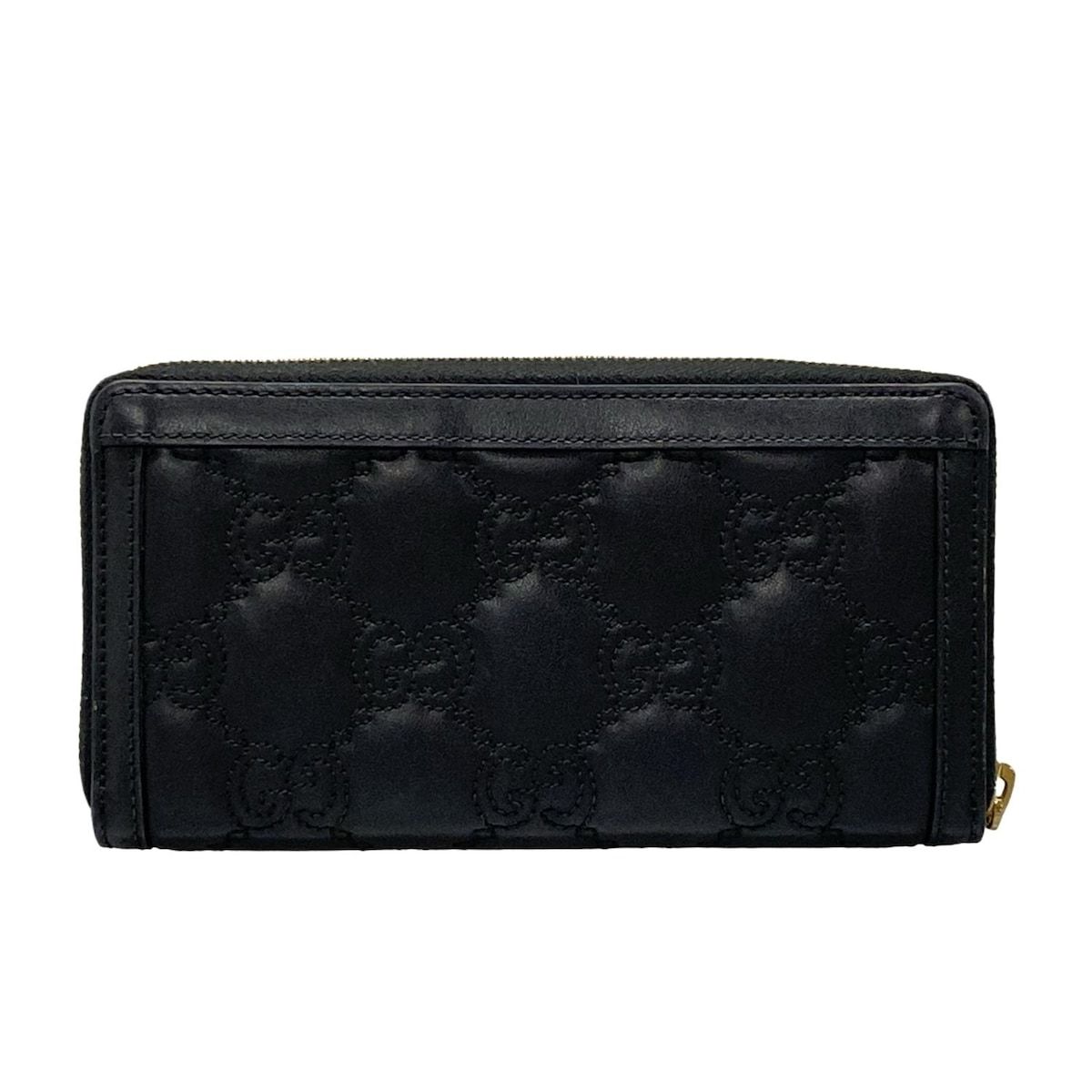 GUCCI(グッチ) 長財布 GGマトラッセ 723784 黒 ラウンド