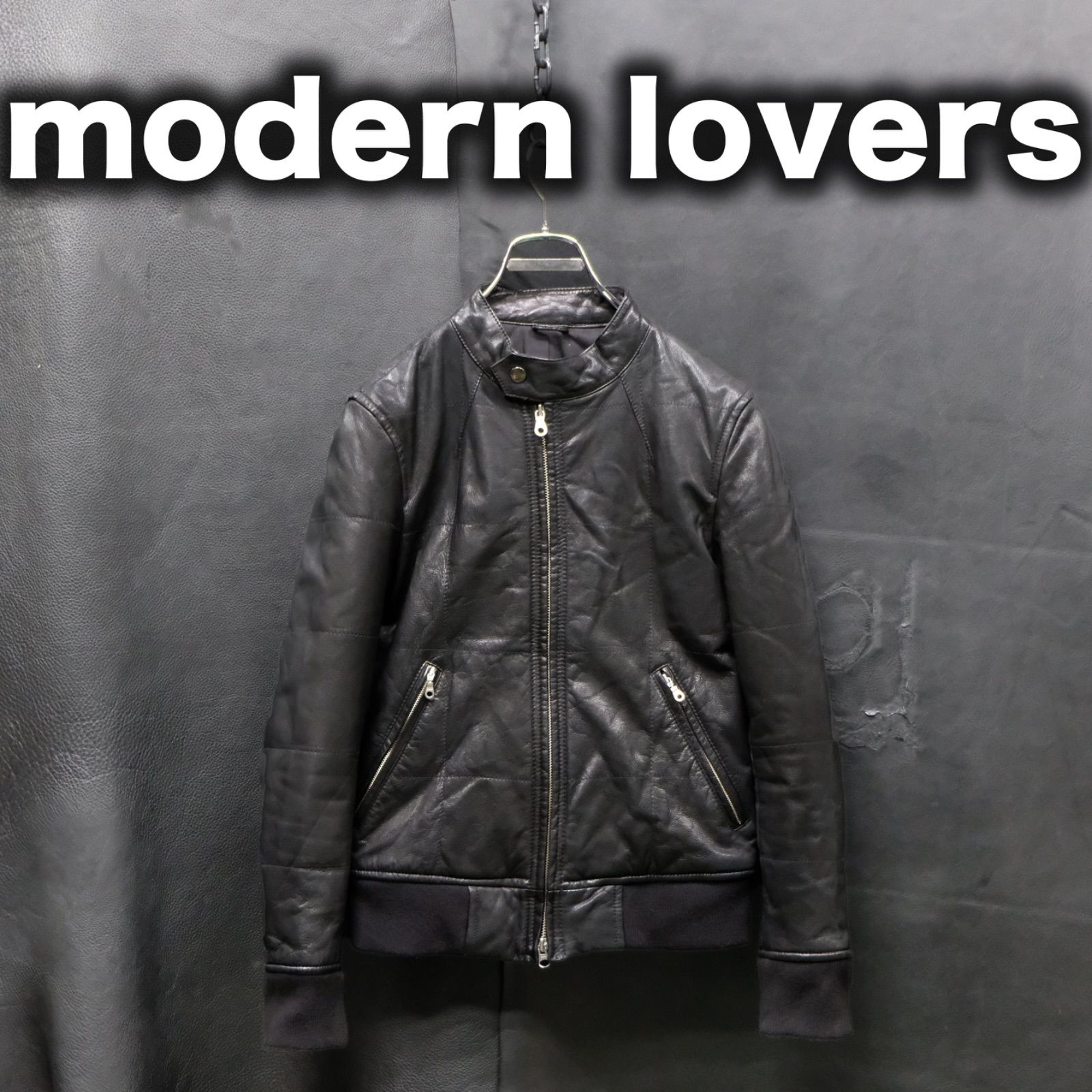modern lovers 山羊革 シングルライダースジャケット 中綿入り Mサイズ 