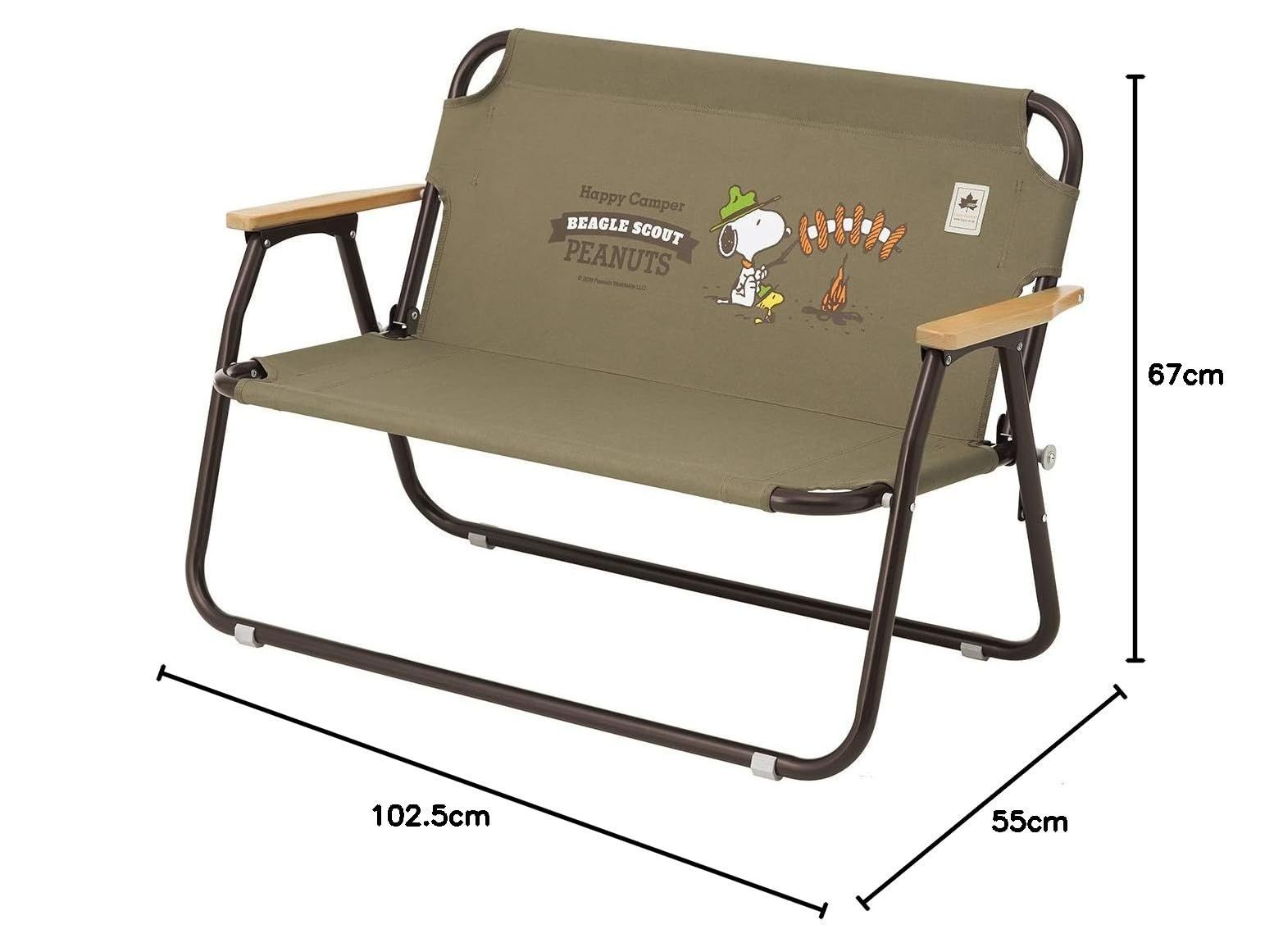 在庫処分 キャンプ 折り畳み アウトドア ピーナッツ 椅子 二人用 86001085 チェアfor2 SNOOPY ロゴス LOGOS HRDEVELOPMENT_JP
