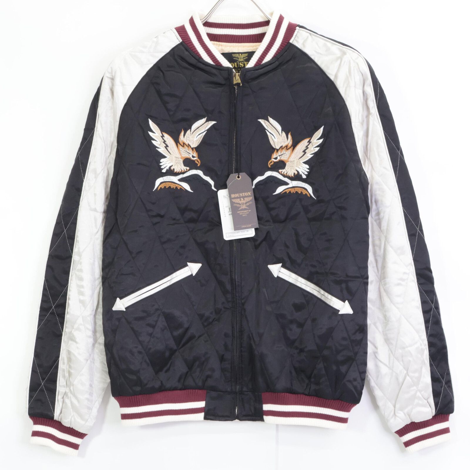 HOUSTON ヒューストン 51216 ALASKA HAWK柄 スーベニアジャケット スカジャン M