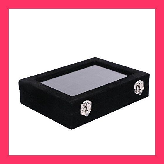 SPIEA 24区画 アクセサリーボックス ベルベット調 ジュエリ : SPIEA 24区画 アクセサリーボックス ベルベット調