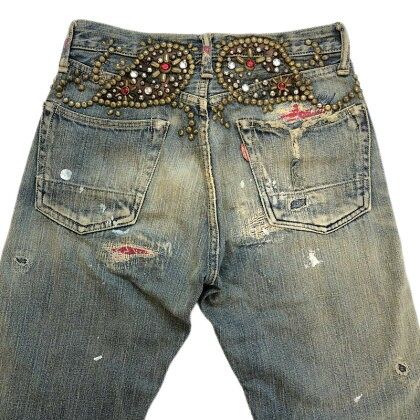 KAPITAL LEGS キャピタル レッグス スタッズダメージデニム 初期