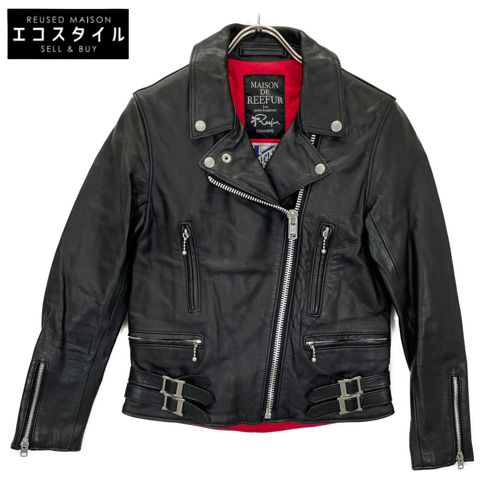 MAISON DE REEFUR レザーライダースジャケット　38 MAISON DE REEFUR レザーライダースジャケット38
