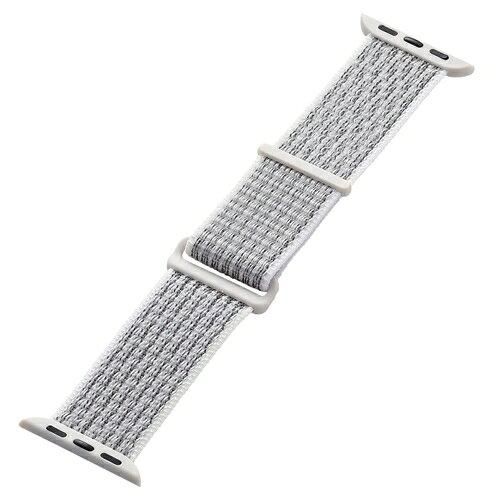 【新品・5営業日で発送】ELECOM エレコム Apple Watch 41／40／38mm／バンド／ファブリック／ホワイト(AW-41BDFBWH)