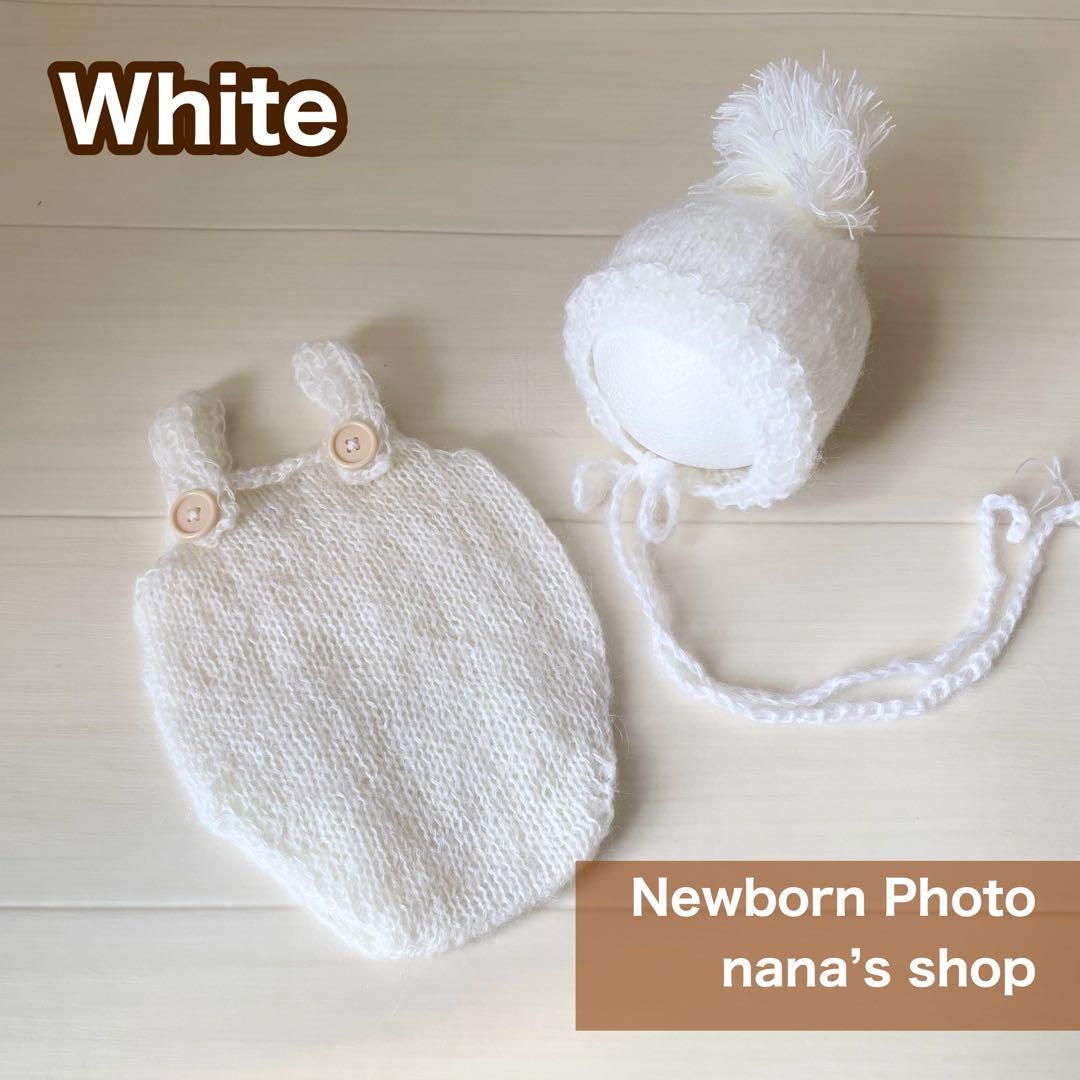 オレンジ♪鏡餅ボンネット 編み込みロンパースセット ニューボーン