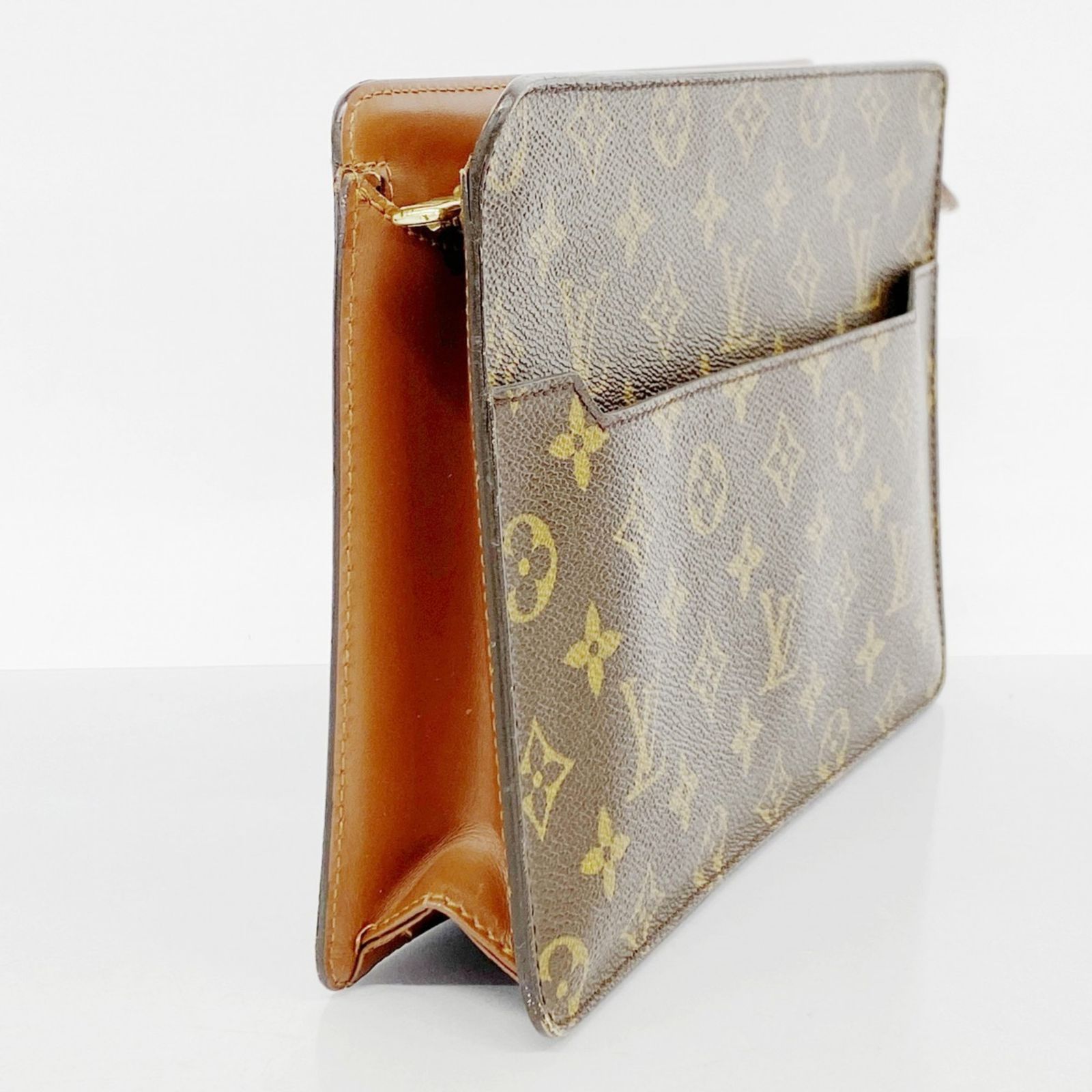 ルイ ヴィトン Louis Vuitton ルイ ヴィトン クラッチバッグ モノグラム ポシェットオム M51795 ブラウンメンズ P1382840