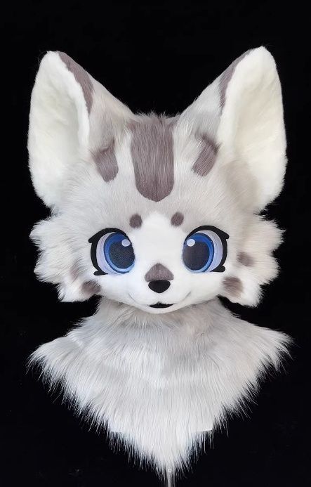 着ぐるみヘッド 猫 NO.141 ライトグレー 全頭ヘッド ケモノ ファースーツ ぬいぐるみ コスプレ コスチューム kigurumi