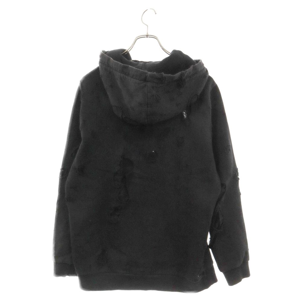 GIVENCHY (ジバンシィ) 18SS Destroyed Logo Pullover BM703A3Y0S ヴィンテージ加工デストロイパーカー  フーディー ブラック - メルカリ