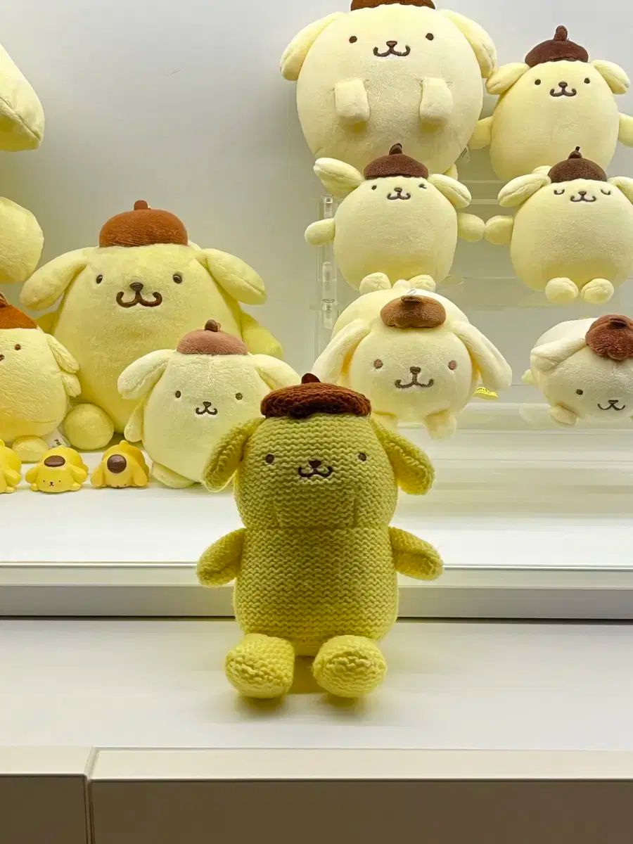 サンリオ ポムポムプリン 編み物 ニット マスコット 人形