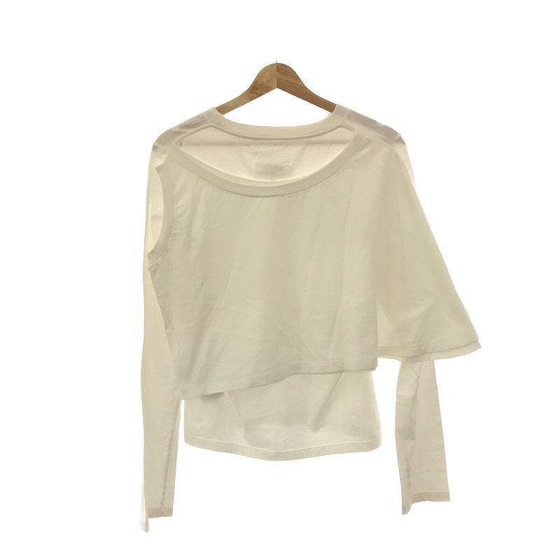 MM6 Maison Margiela / エムエムシックスメゾンマルジェラ | 2019AW | フェイクレイヤードドッキング ロングスリーブカットソー | M | ホワイト | レディース MM6 Maison Margiela / エムエムシックスメゾンマルジェラ | 2019AW