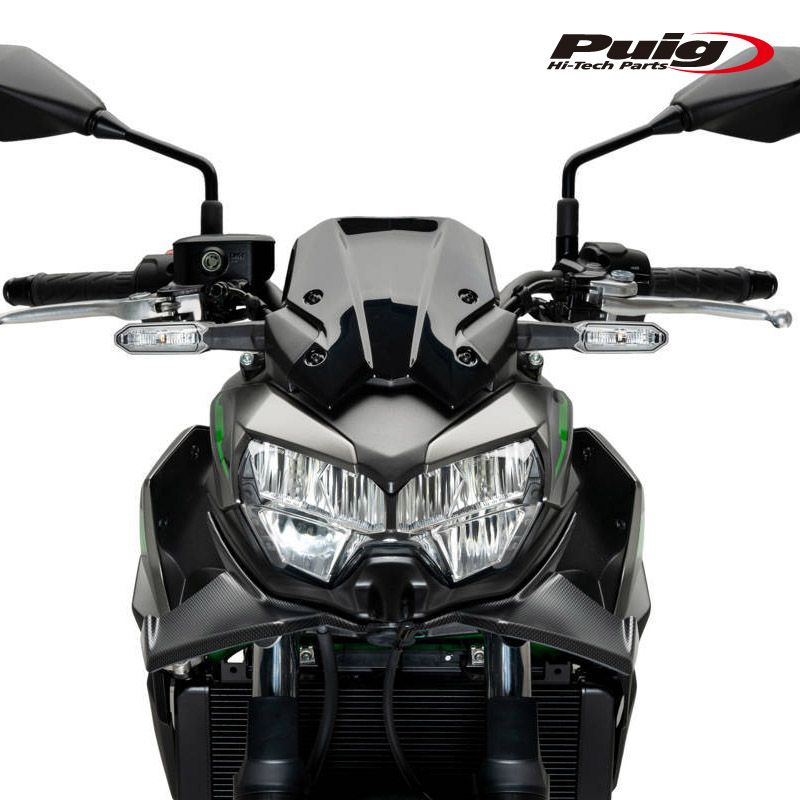 Puig 21134C DOWNFORCE NAKED FRONTAL SPOILERS  [CARBON PRINT] Kawasaki Z650 (21-25)  プーチ フロントダウンフォース ネイキッドスポイラー