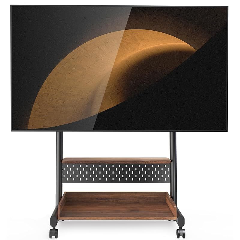 FITUEYES テレビスタンド Kシリーズ テレビ台 マウント付き 40～85インチテレビ対応 耐荷重60kg 有孔ボード付き 高さ調節 大容量収納 安定性よい FSC認証木材 取付ビデオ付き ウォールナット K-A207212WD 0