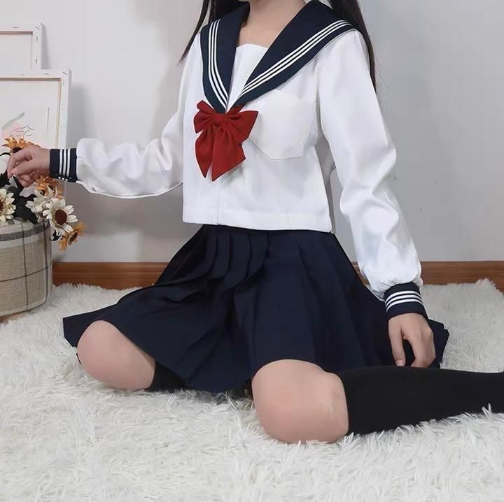 4女子高生 コスプレ セーラー服 ゆめかわいい リボン 制服 コーデ 病みかわ