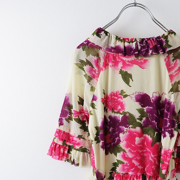 VIVIENNE TAM ヴィヴィアンタム パワーネット ワンピース　パープル VIVIENNETAM ヴィヴィアンタム パワーネット ワンピース 総柄 40