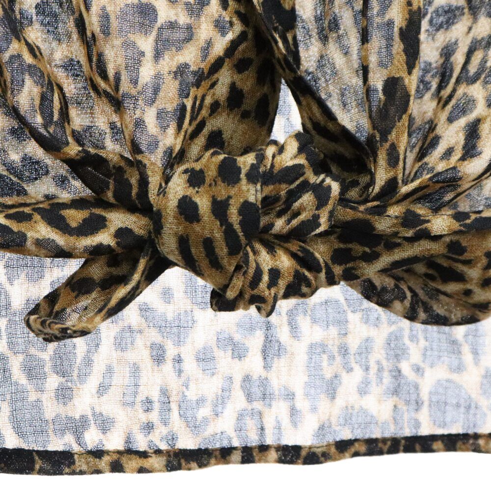 SAINT LAURENT PARIS (サンローランパリ) 19SS レオパード総柄 シルク  