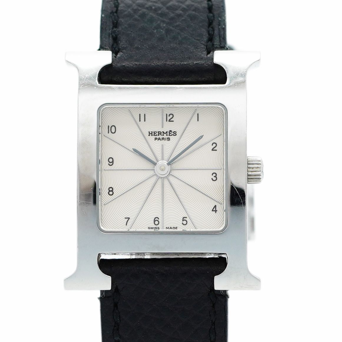 5wwm0224 エルメス Hウォッチ HH1.210 アイボリー文字盤 腕時計 レディース