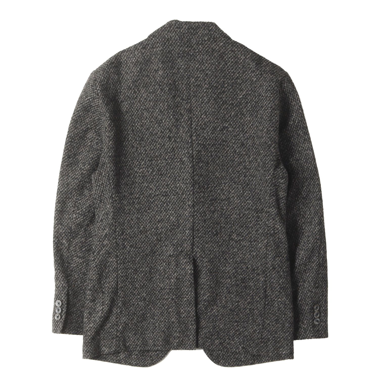 【希少L】トゥモローランド　ニットテーラードジャケット アンコン　キャメル トゥモローランド ニットテーラードジャケット アンコン シルク混 紺